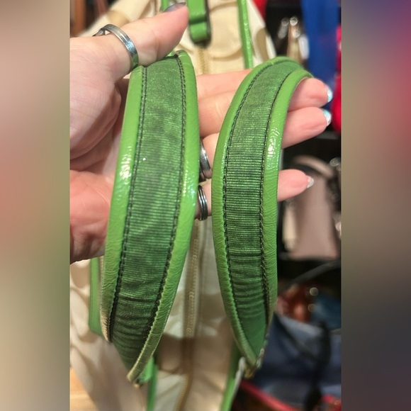 2014 Coach Daisy Signature Jacquard Leather Satchel Bag Collectible w FREE SCARF - Picture 12 of 15